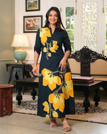 Marigold Amber Batik Maxi Dress