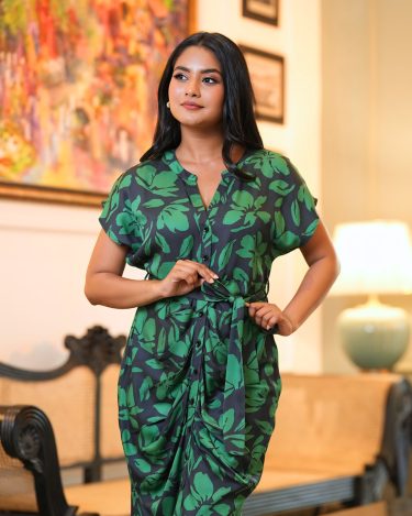 Front Ruched Detailed  Short Dress